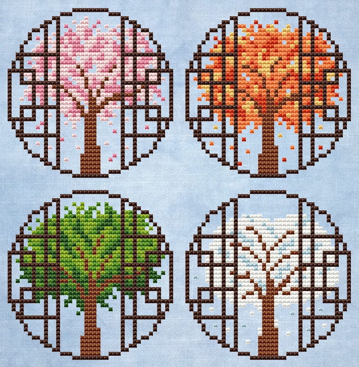4 Seasons - Cross Stitch Pattern