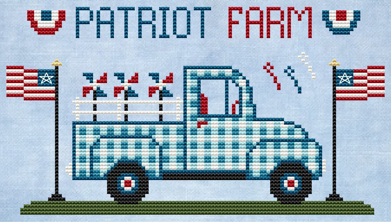 Patriot Farm - Patriotic Cross Stitch Pattern