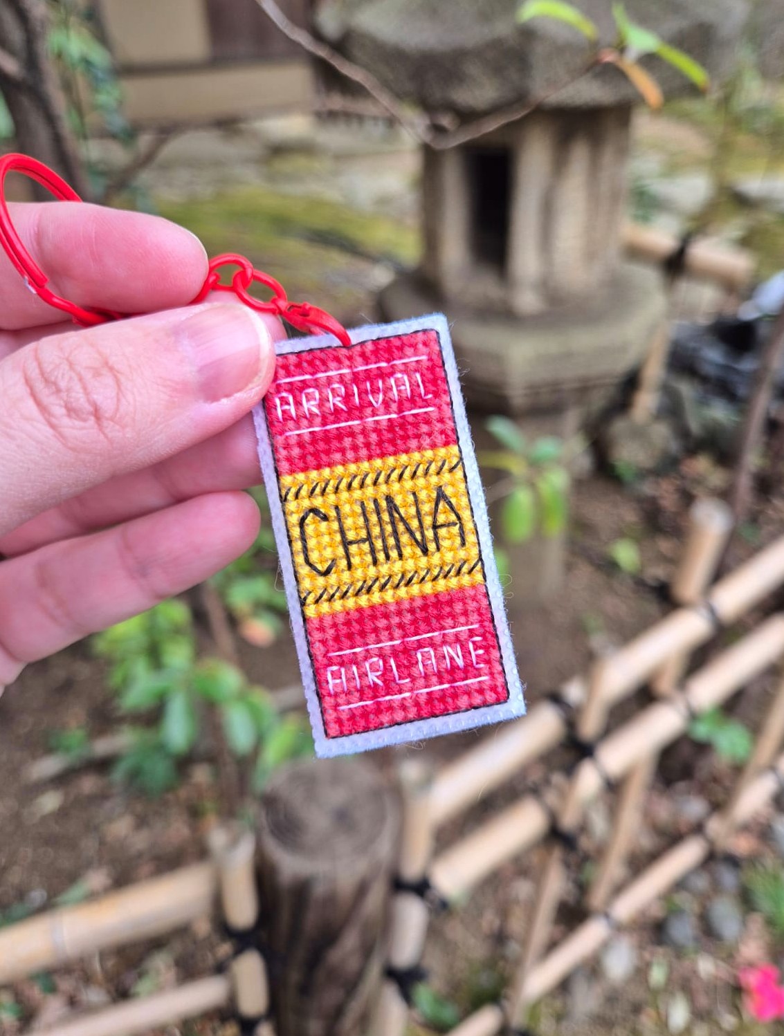 China Travel Tag - Cross Stitch Pattern