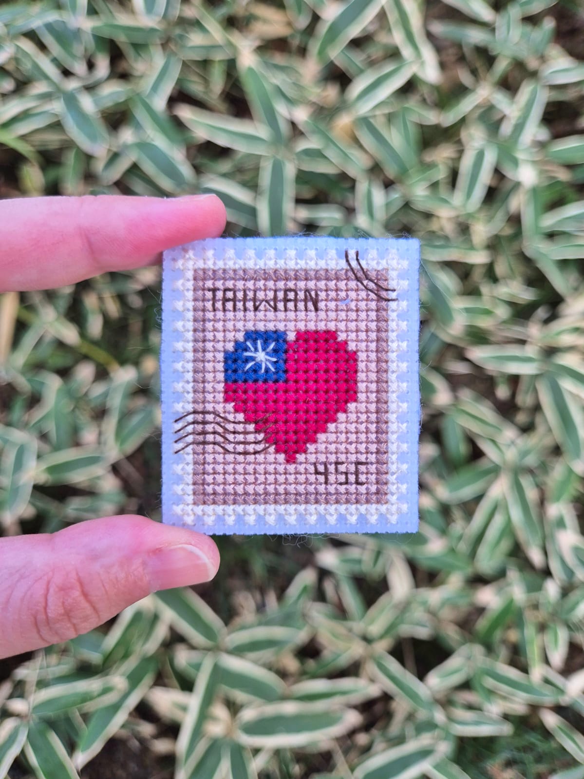 Taiwan Postage Stamp - Cross Stitch Pattern