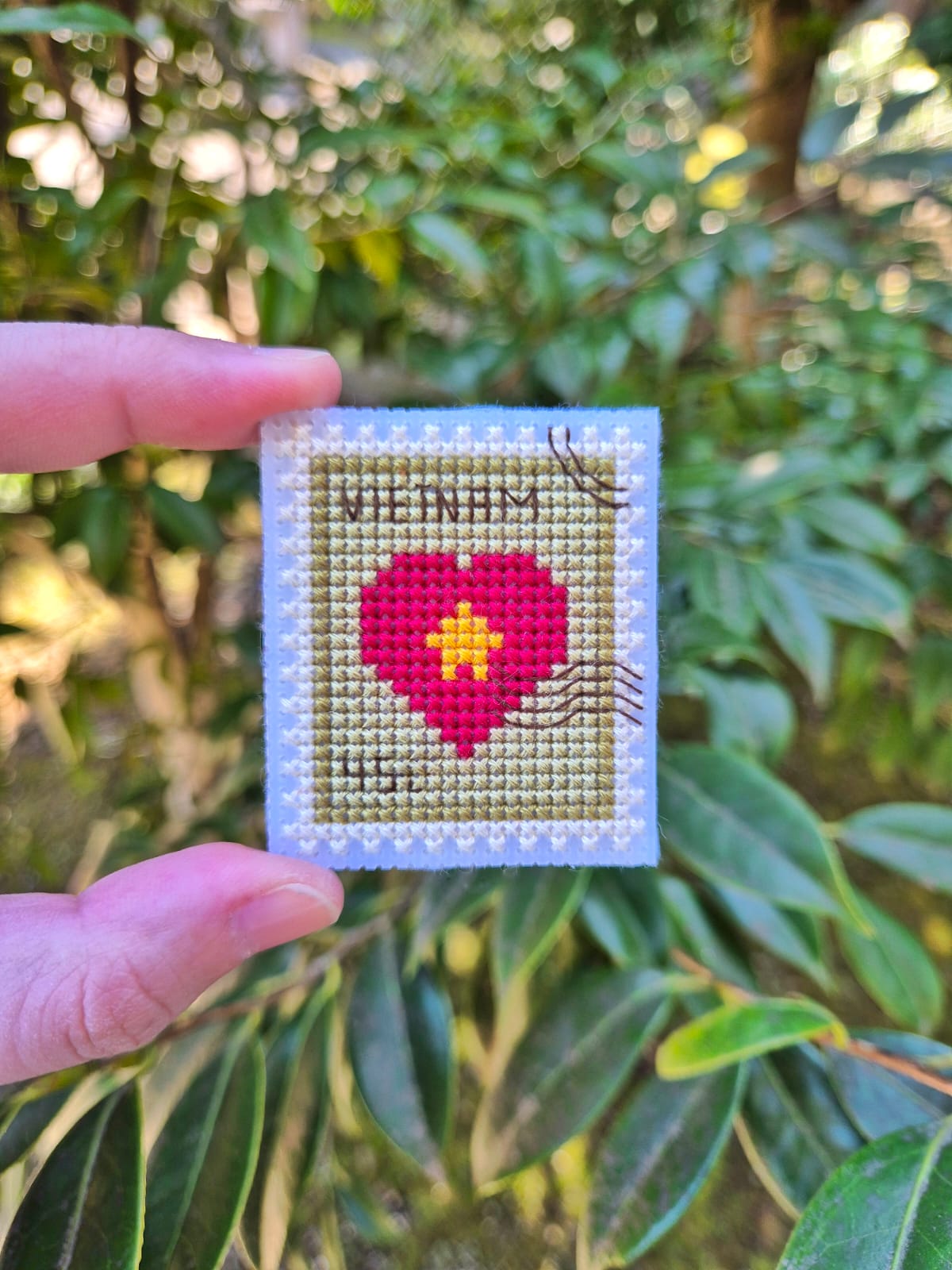 Vietnam Postage Stamp - Cross Stitch Pattern