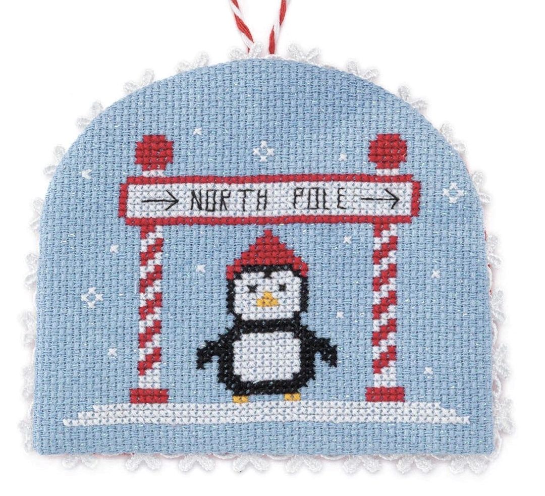 North Pole - Christmas Cross Stitch Pattern, zoomed in. Select this picture to zoom back out.