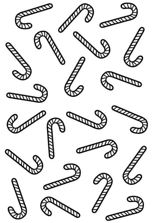 Candy Cane Background - Rubber Stamp