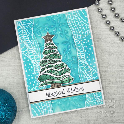 Snowy Christmastime - Rubber Stamp