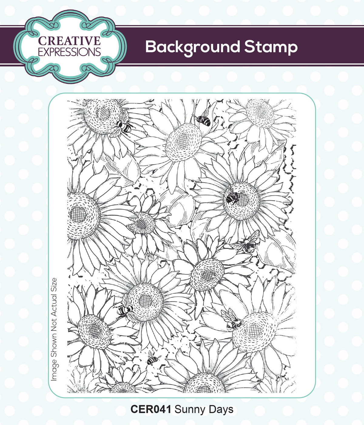 Sunny Days - Rubber Background Stamp