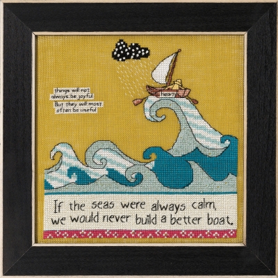 A Better Boat (Curly Girl Design) - Beaded Cross Stitch Kit