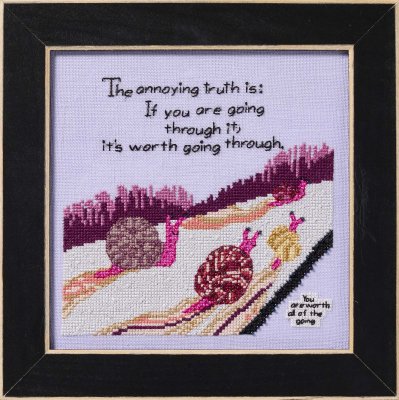 Worth Going Through (Curly Girl Design) - Beaded Kit, zoomed in. Select this picture to zoom back out.