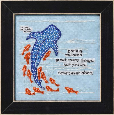 Never Alone (2026) - Beaded Cross Stitch Kit, zoomed in. Select this picture to zoom back out.