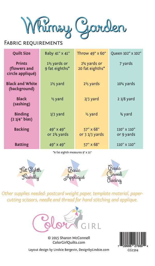 Whimsy Garden - Quilt Pattern