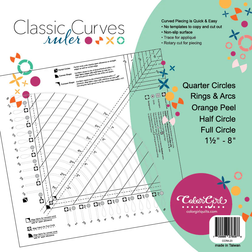 Classic Curves Quilting Ruler & Pattern