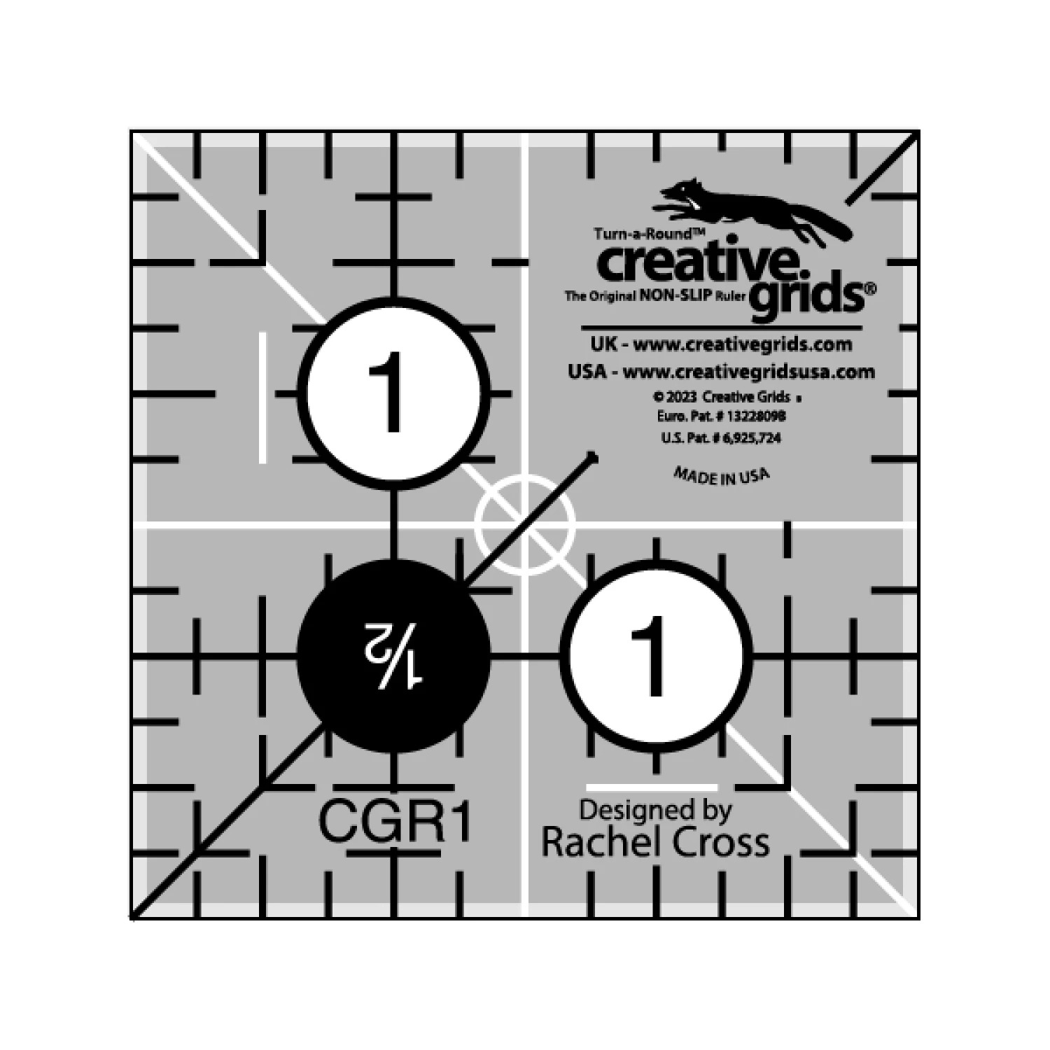 Creative Grids Square Quilt Ruler 1.5"