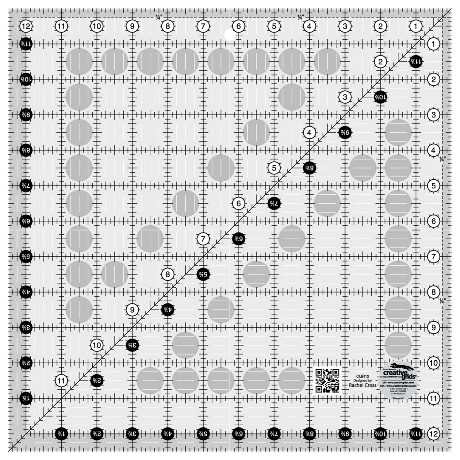 Creative Grids Square Quilt Ruler 12"