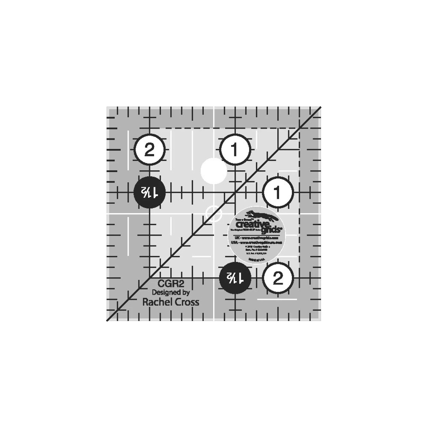 Creative Grids Square Quilt Ruler 2.5"