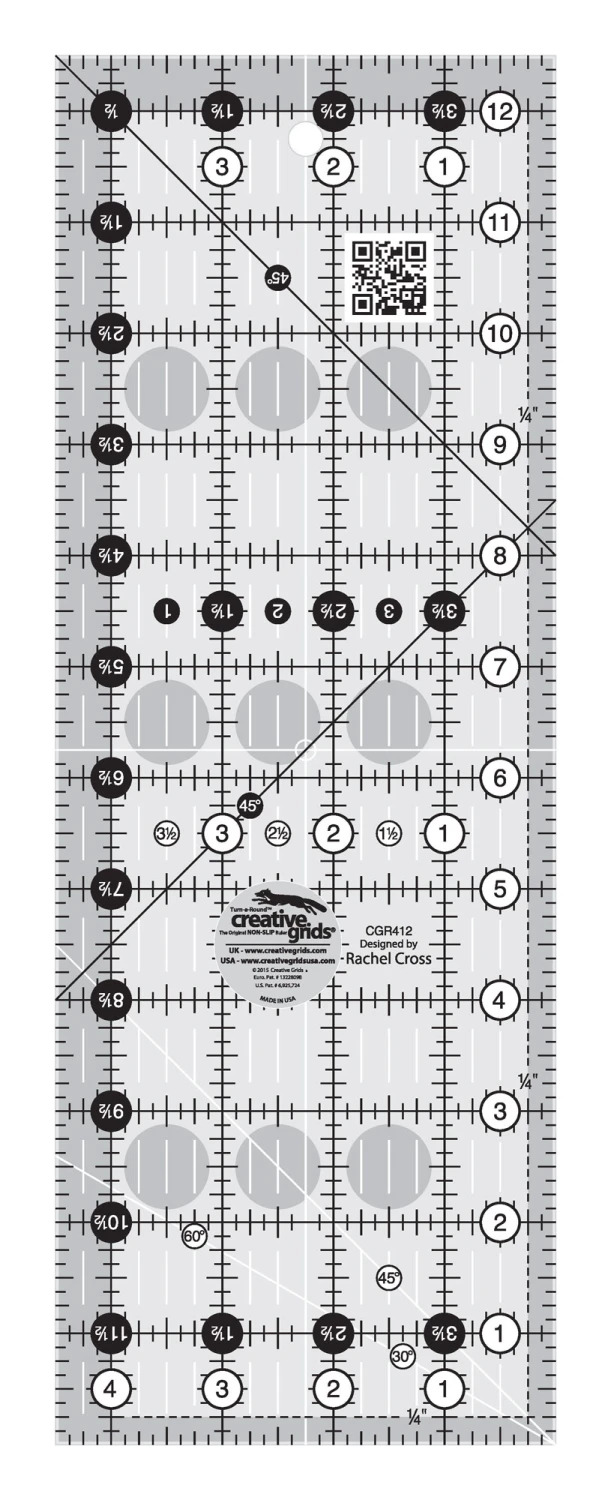 Creative Grids Quilt Ruler 4.5" x 12.5"