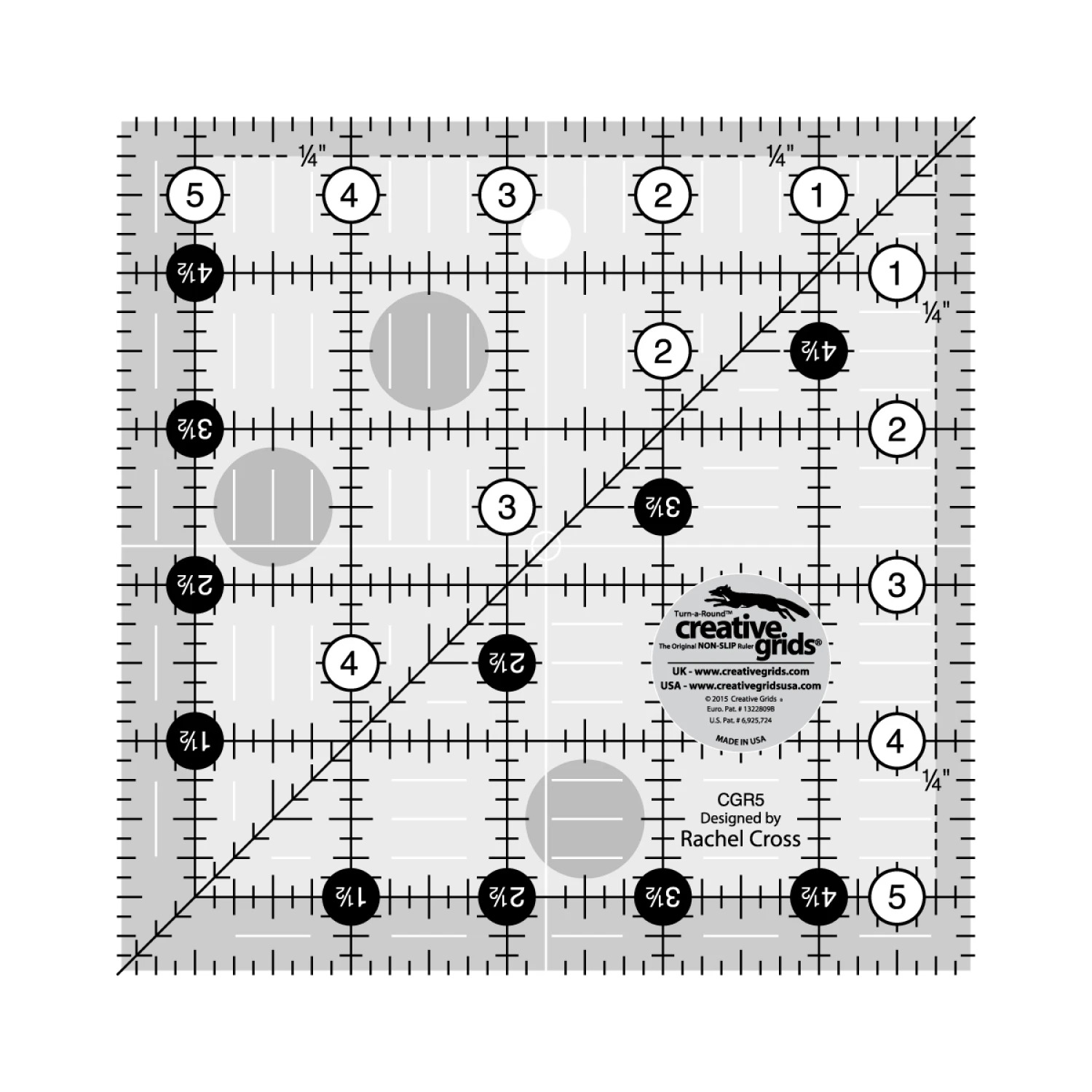 Creative Grids Square Quilt Ruler 5.5"