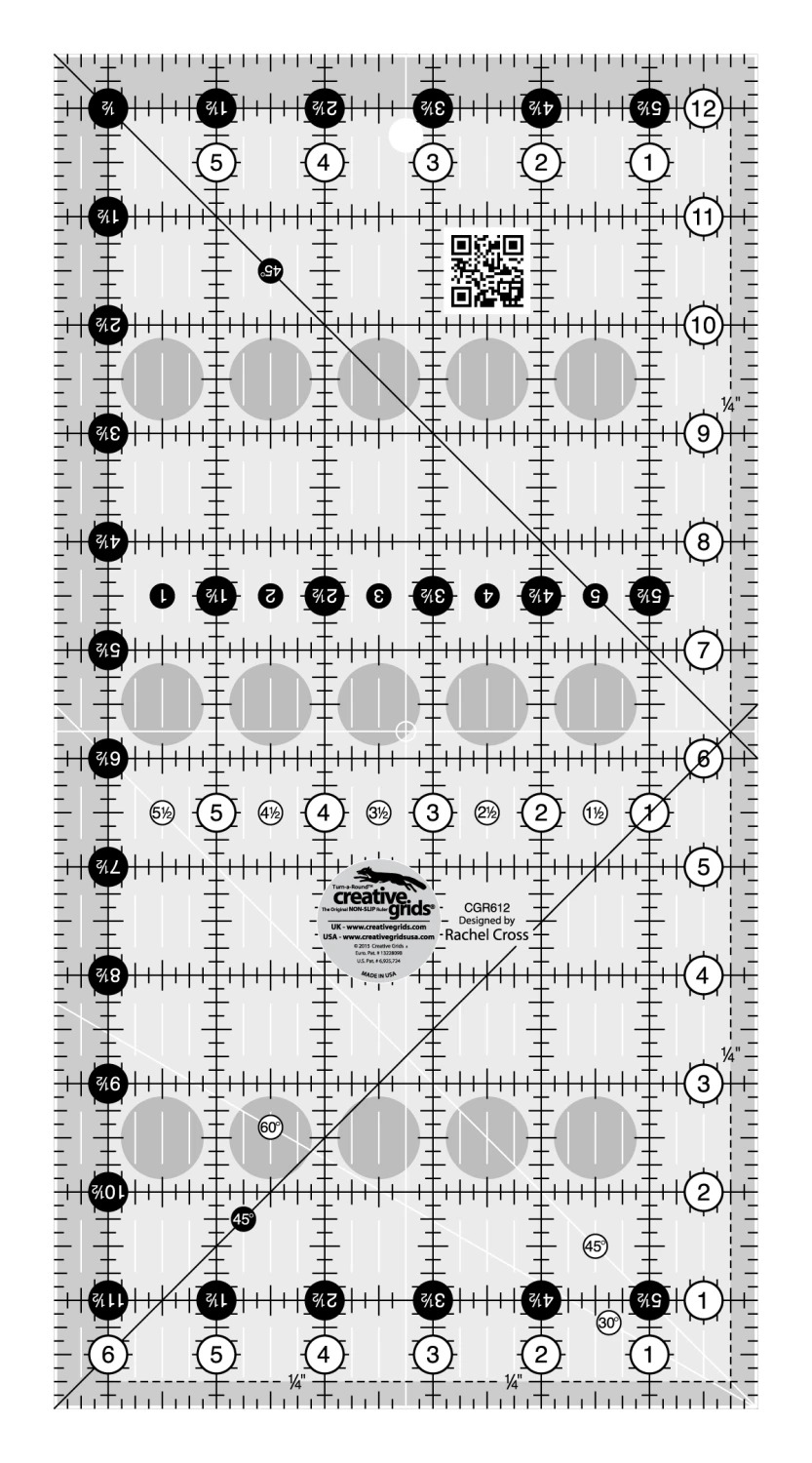 Creative Grids Quilt Ruler 6.5" x 12.5"