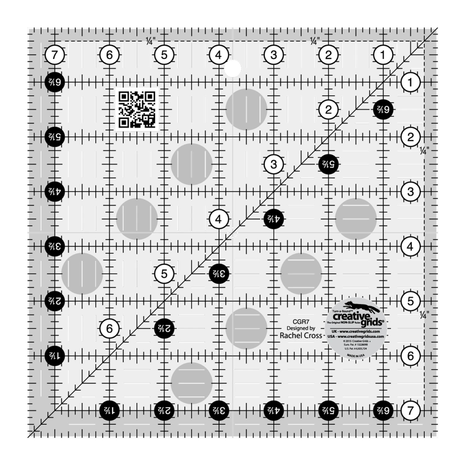 Creative Grids Square Quilt Ruler 7.5"