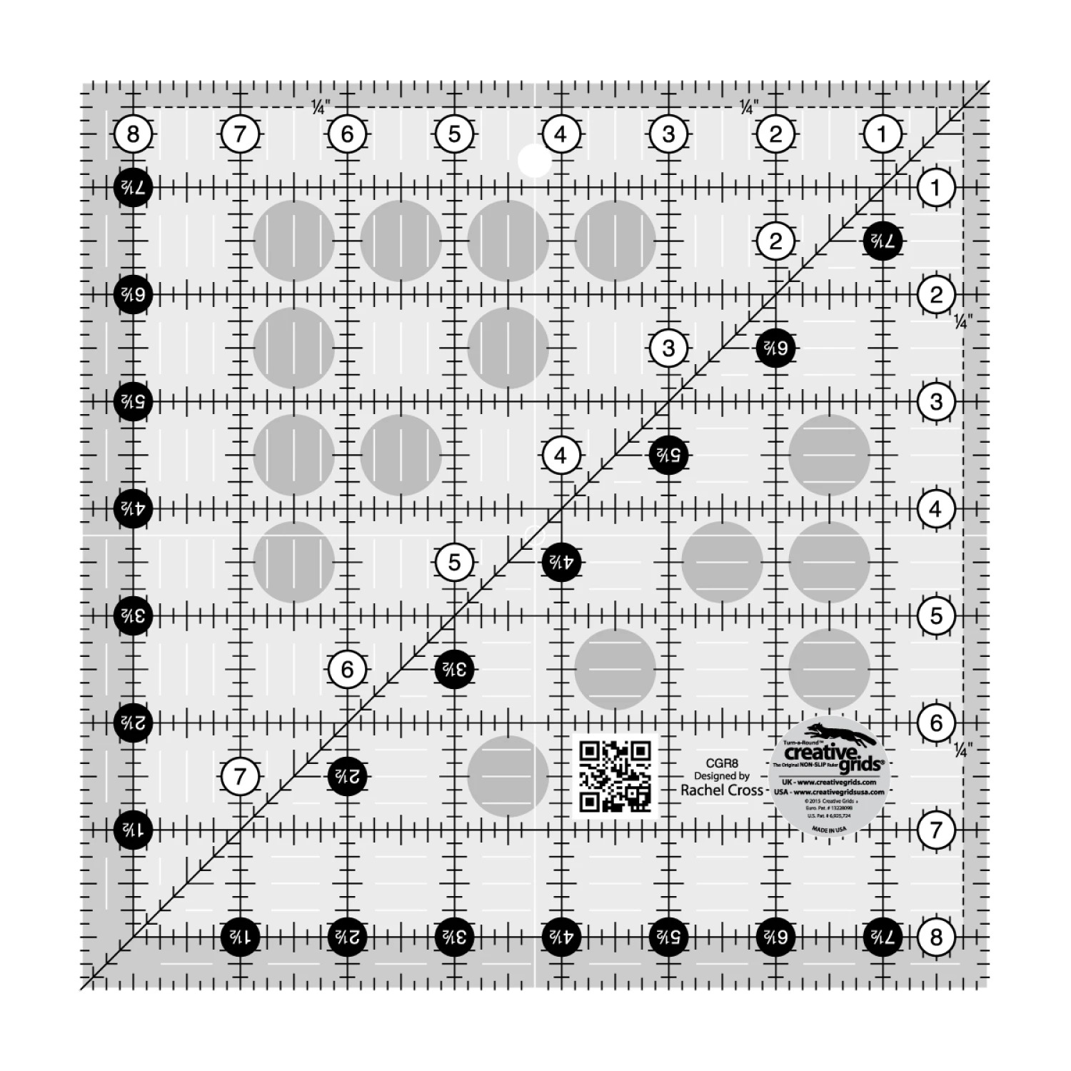 Creative Grids Square Quilt Ruler 8.5"