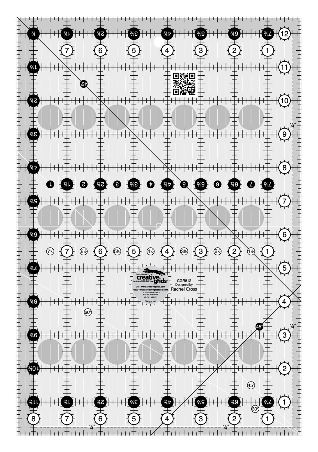 Creative Grids Quilt Ruler - 8.5" x 12.5"