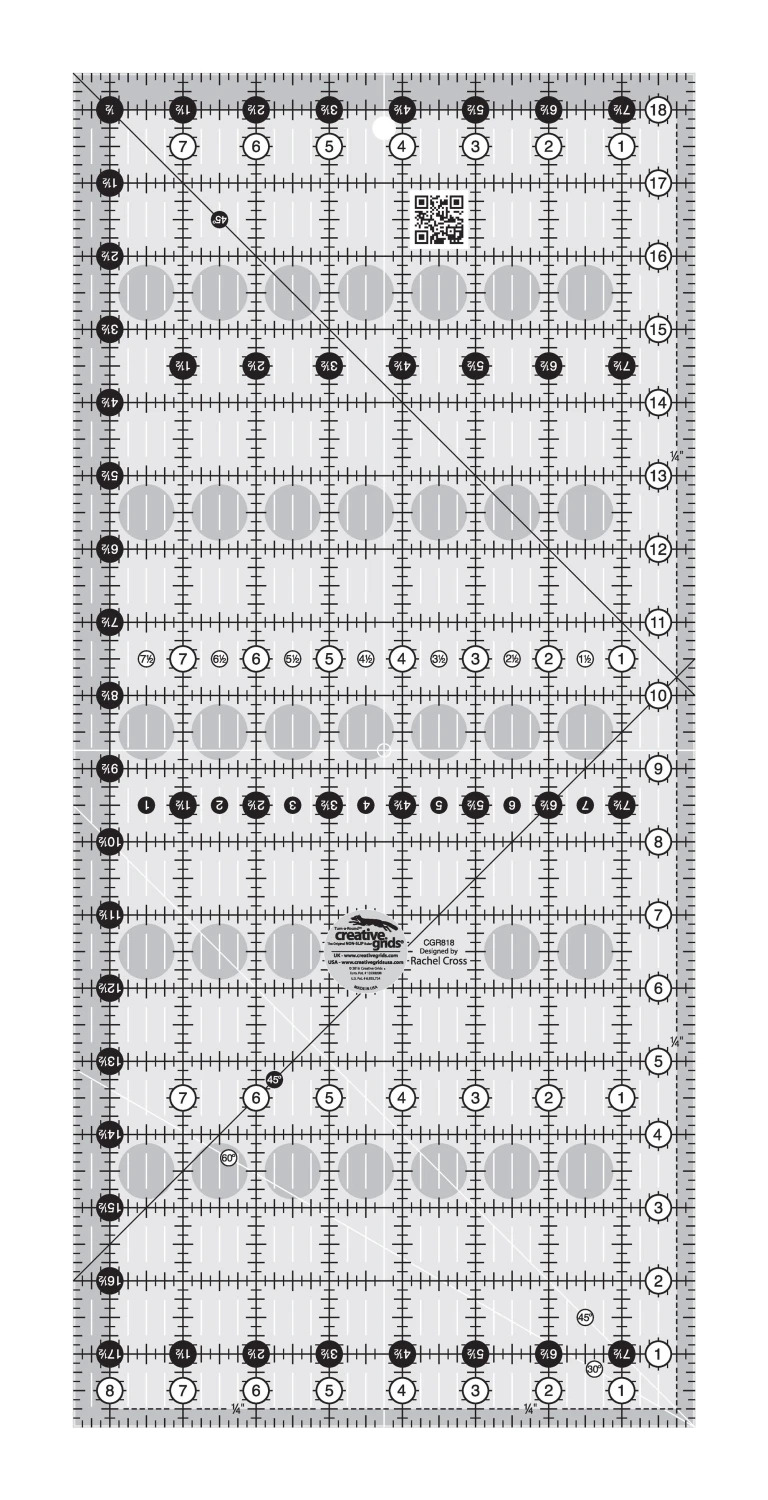 Creative Grids Quilt Ruler - 8.5" x 18.5"