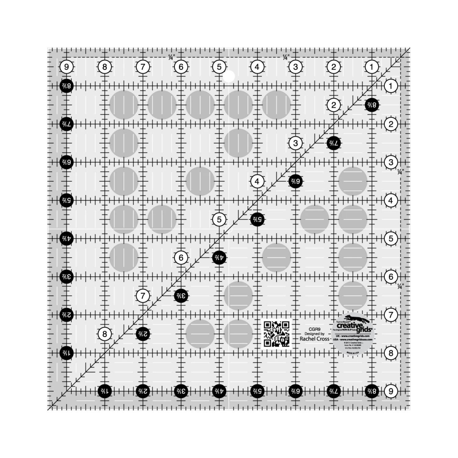 Creative Grids Square Quilt Ruler 9.5"
