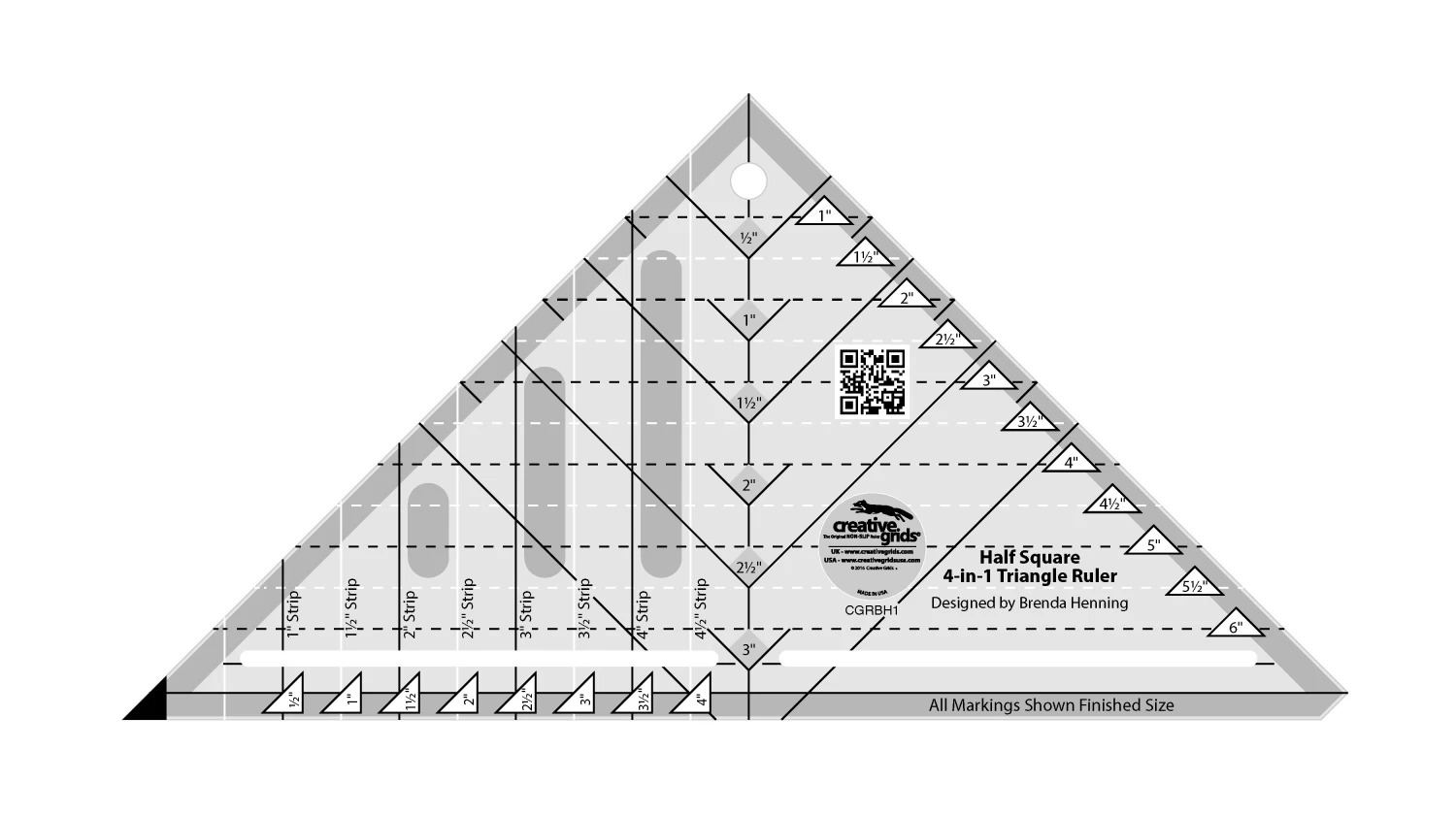 Creative Grids 4-in-1 Triangle Quilt Ruler