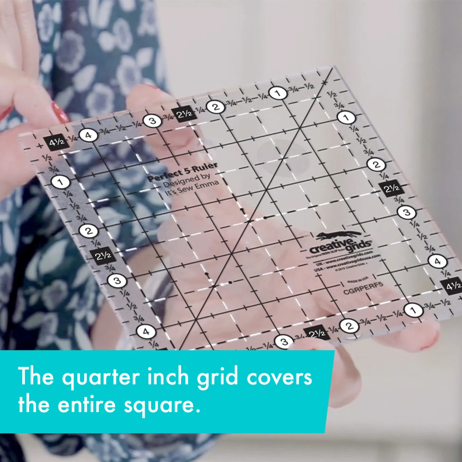 Creative Grids Perfect 5 Square Quilt Ruler