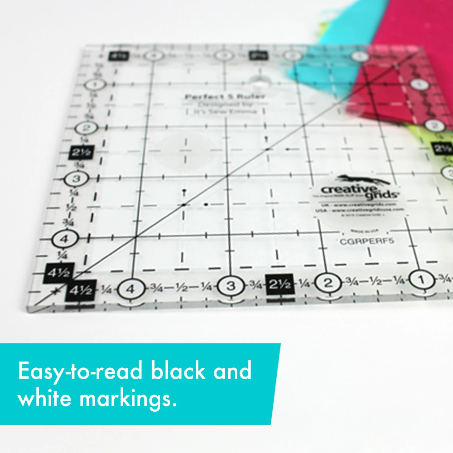Creative Grids Perfect 5 Square Quilt Ruler