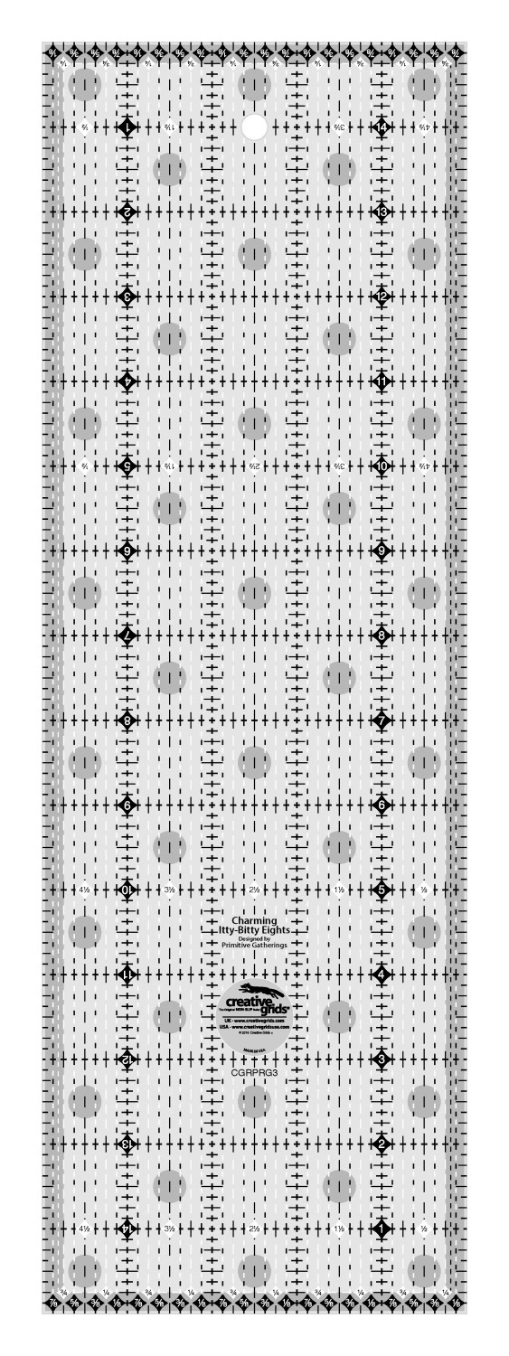 Creative Grids Itty-Bitty Eights Quilt Ruler 5x15 inches
