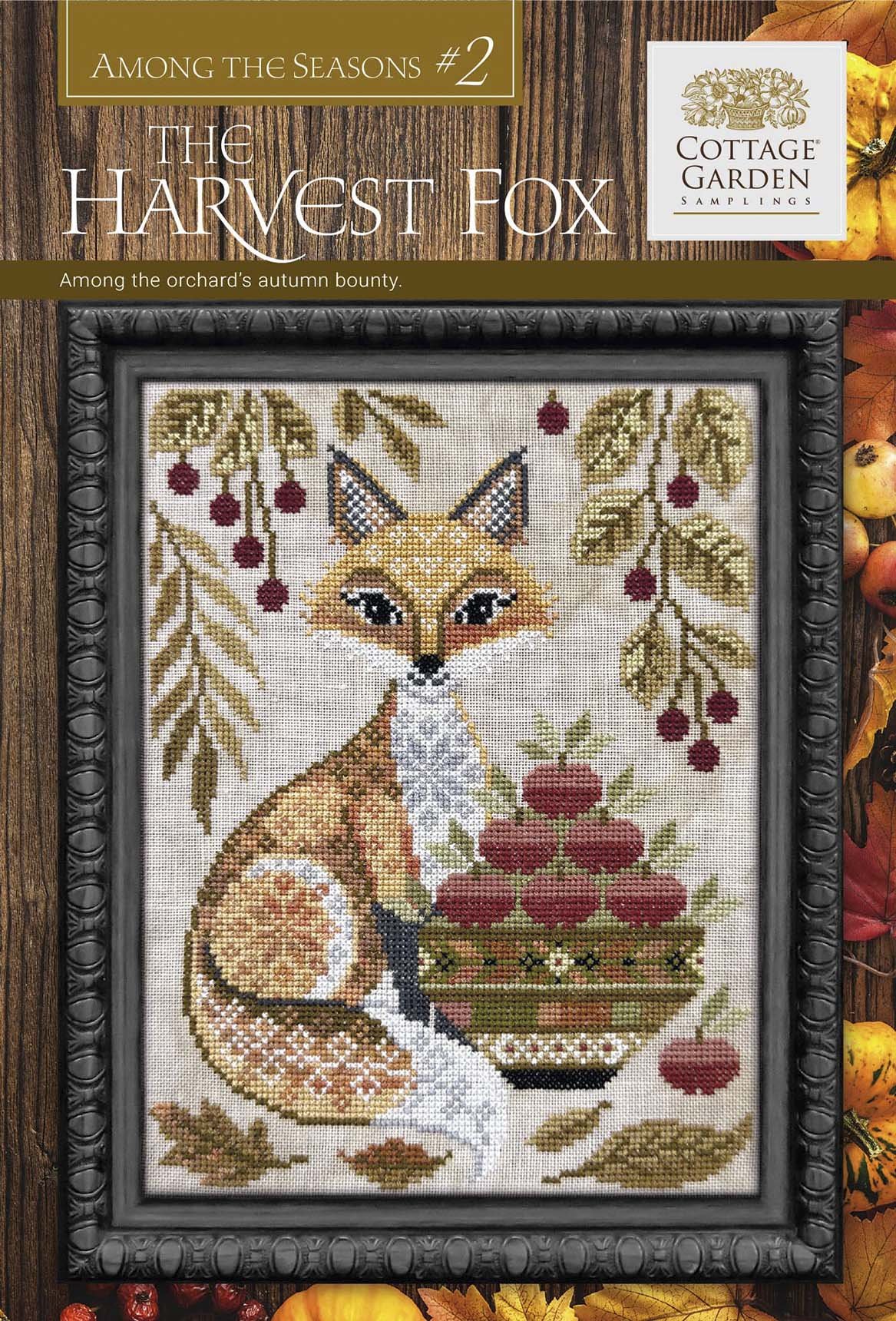 Among The Seasons: The Harvest Fox - Cross Stitch Pattern, zoomed in. Select this picture to zoom back out.