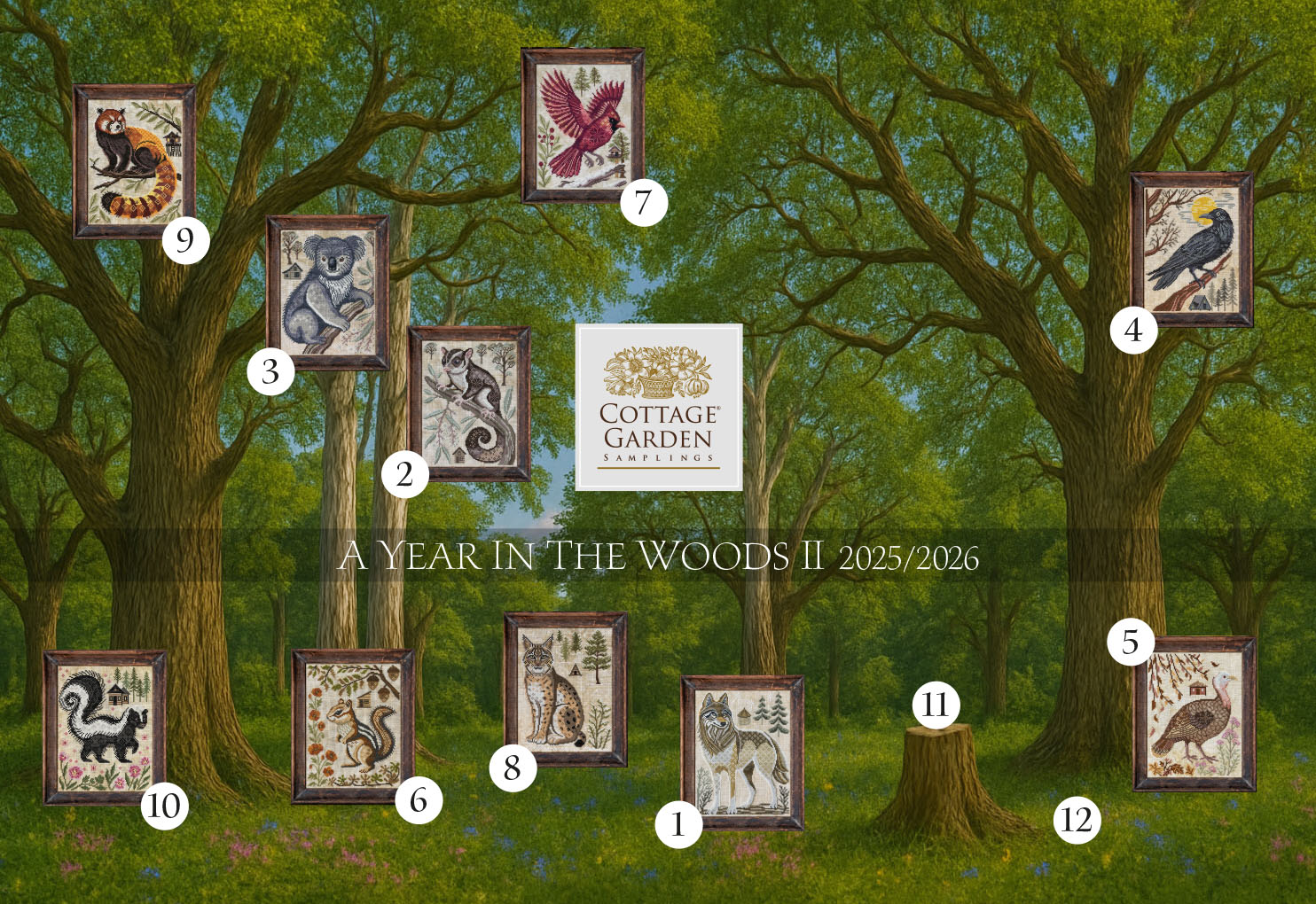 A Year in the Woods 2 #10 The Skunk - Cross Stitch