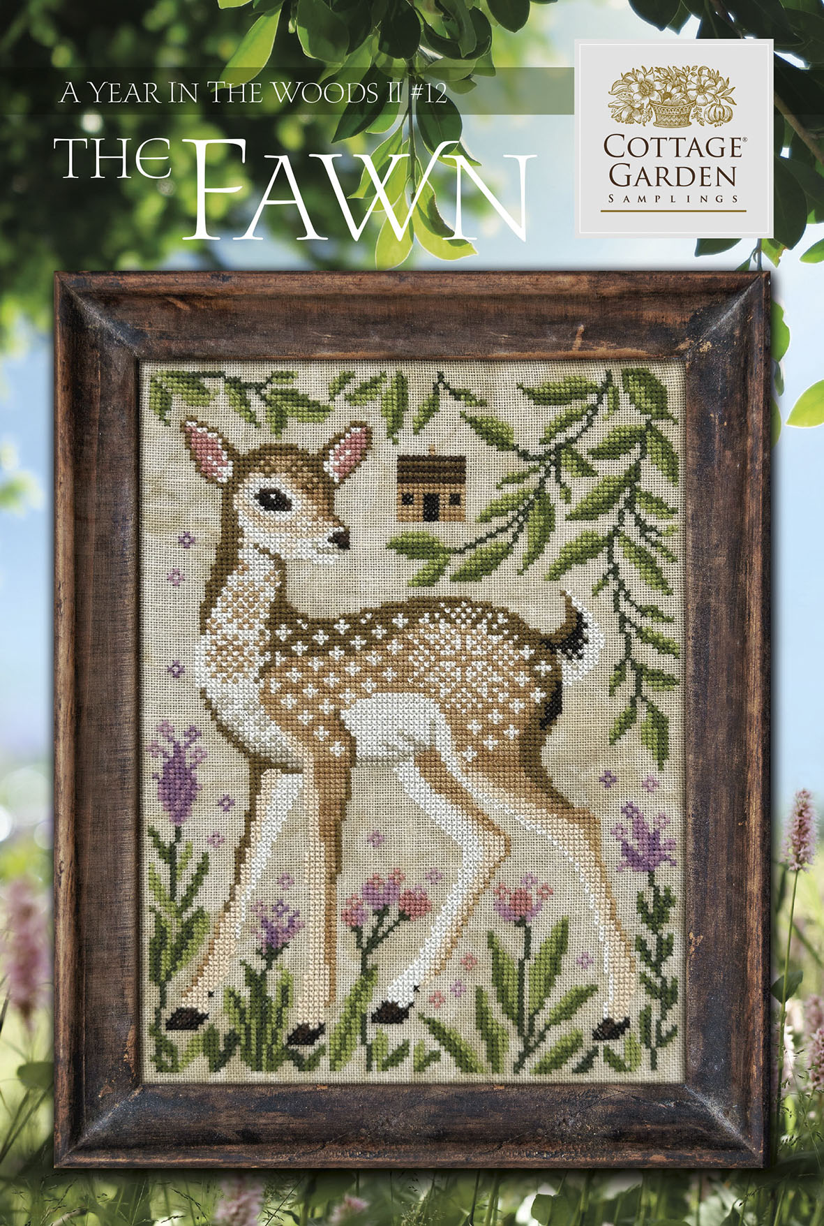 A Year in the Woods 2 #12 Fawn - Cross Stitch Pattern, zoomed in. Select this picture to zoom back out.
