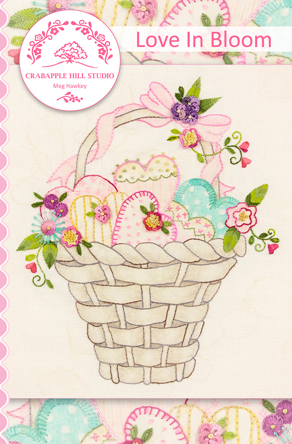 Love In Bloom - Quilt Pattern, zoomed in. Select this picture to zoom back out.