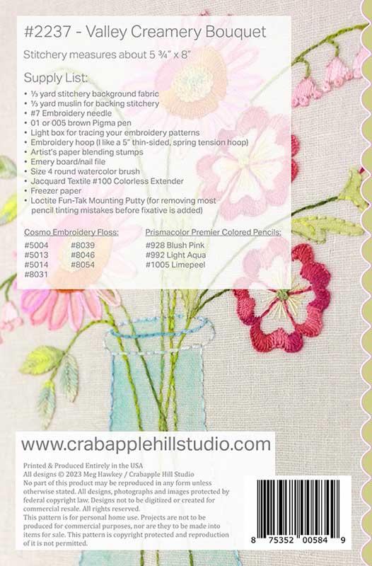Valley Creamery Bouquet - Embroidery Pattern