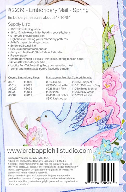 Embroidery Mail Spring - Embroidery Pattern