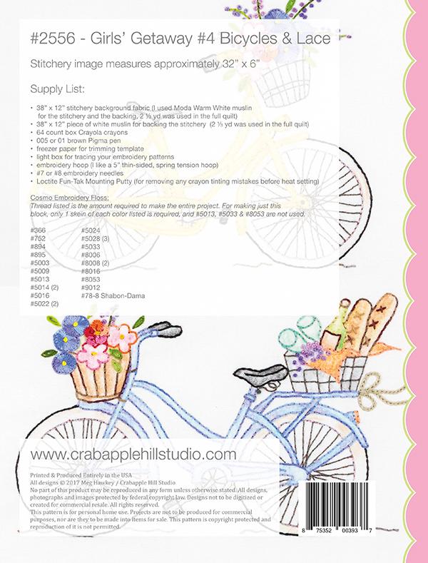 Girls Getaway #4 Bicycles and Lace - Quilt Pattern