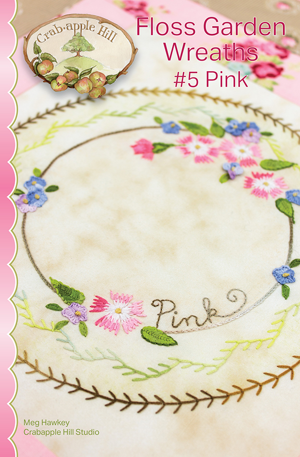 Floss Garden Wreaths #5 Pink - Quilt Pattern