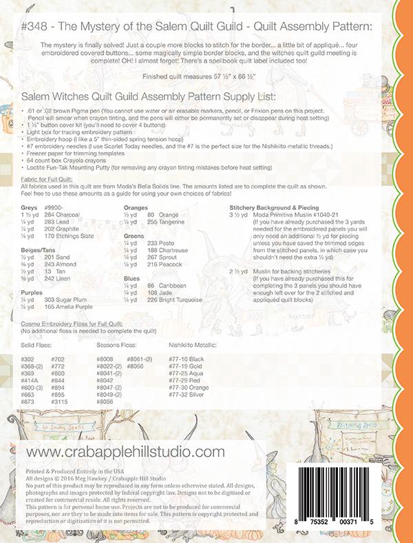 The Mystery Of Salem Quilt Guild - Quilt Pattern