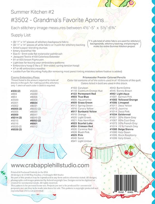 Grandma's Favorite Aprons - Quilt Pattern