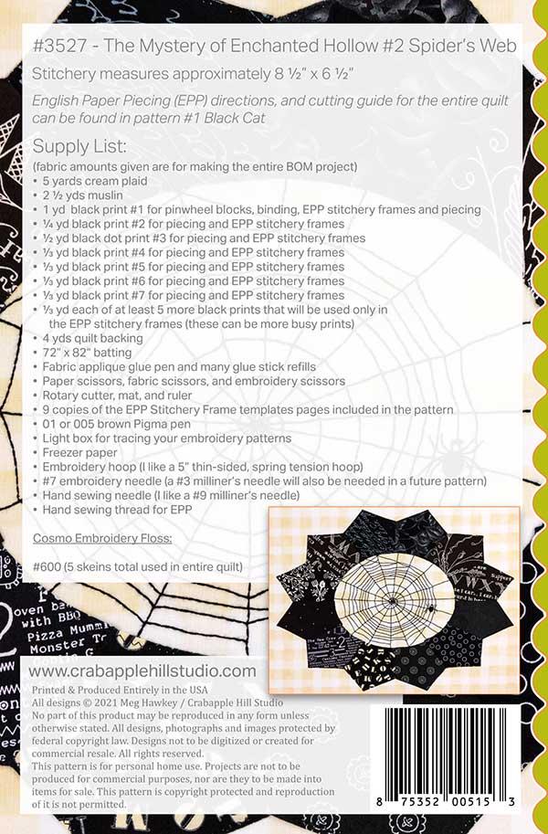 The Mystery Of Enchanted Hollow 2 - Quilt Pattern, different perspective #1, zoomed in. Select this picture to zoom back out.
