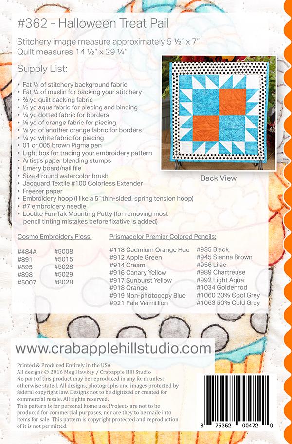 Halloween Treat Pail - Quilt Pattern