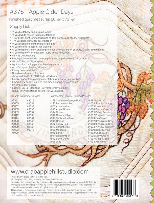 Apple Cider Days - Quilt Pattern