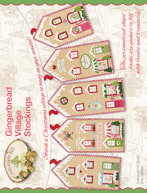 Gingerbread Village Stockings - Quilt Pattern