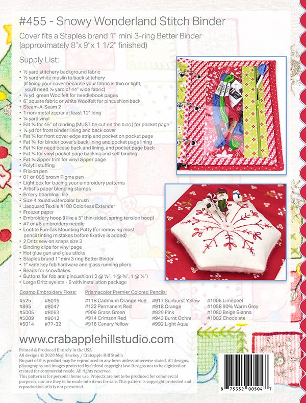 Snowy Wonderland Stitch Binder - Quilt Pattern