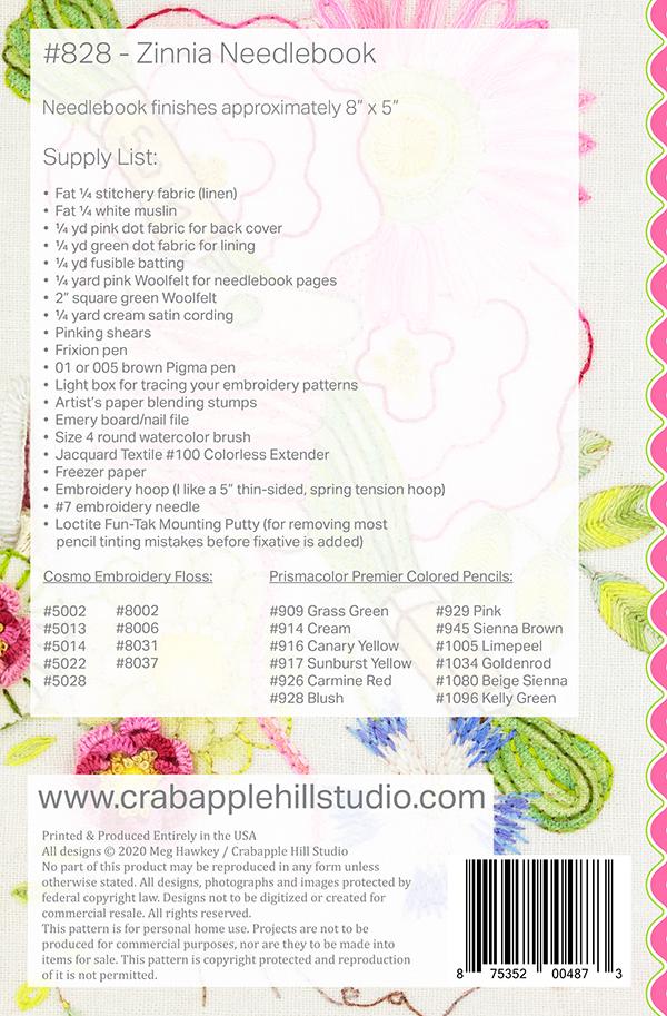 Zinnia Needlebook - Quilt Pattern