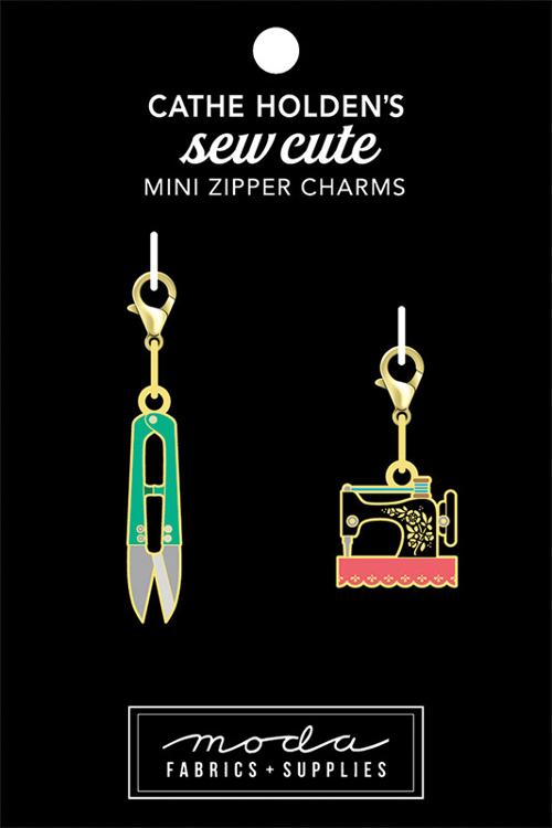 Mini Snip Sew Zipper Pull Charms