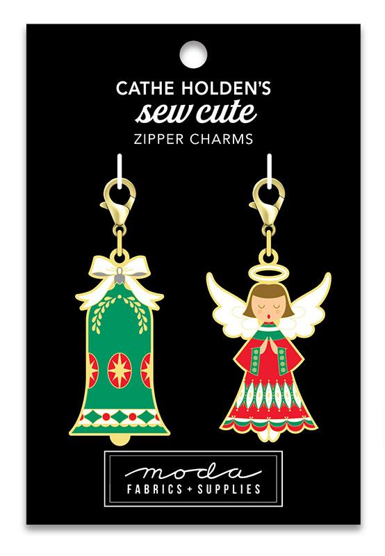 Bell & Angel - Christmas Zipper Pull 2ct