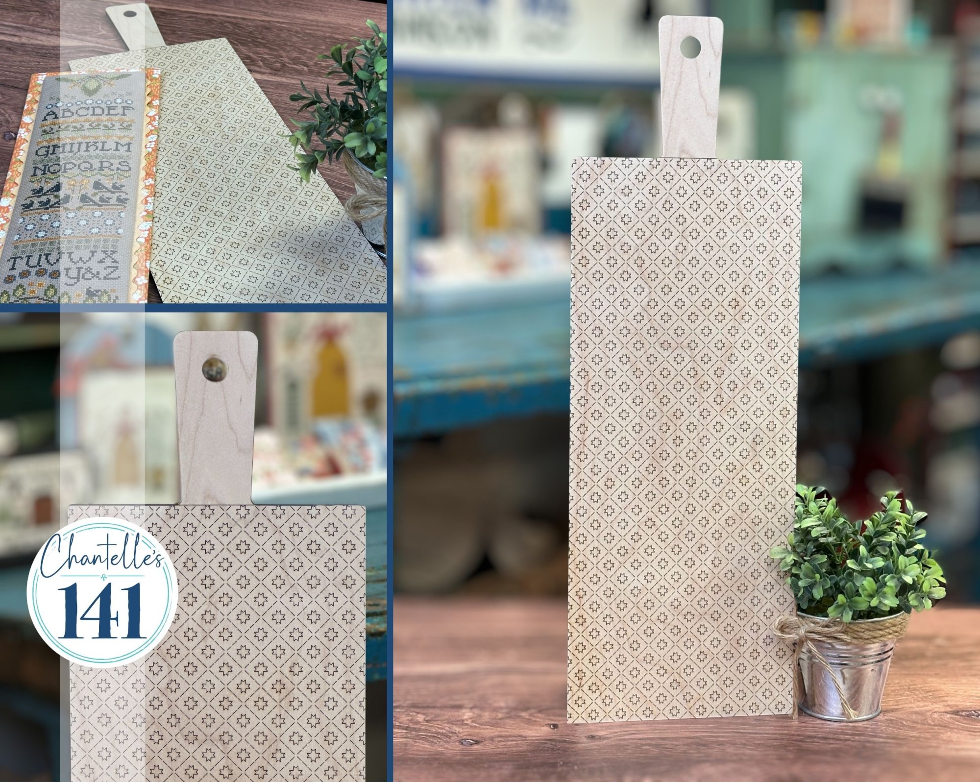 Folk Paddle - Unfinished Wood Display Frame