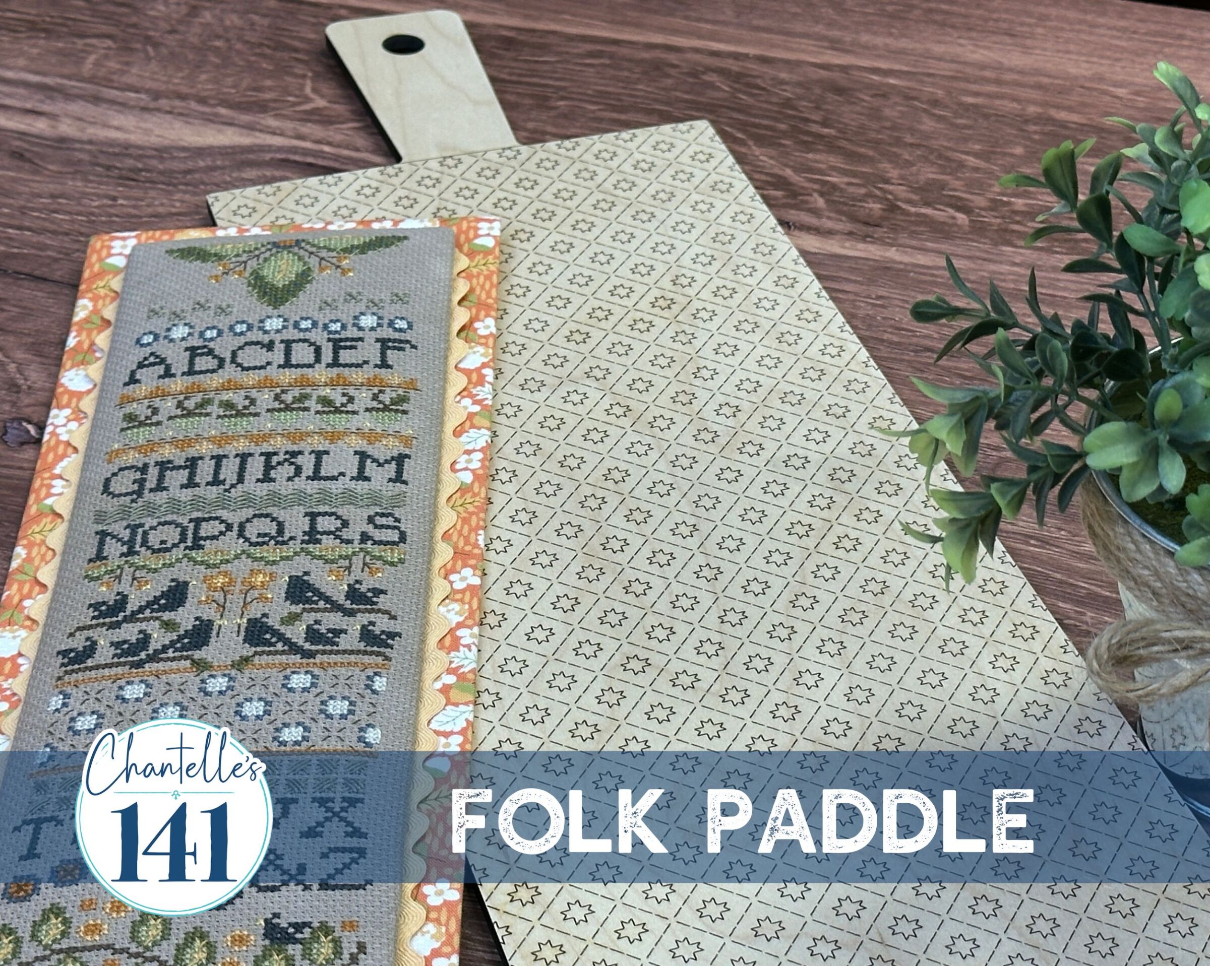 Folk Paddle - Unfinished Wood Display Frame
