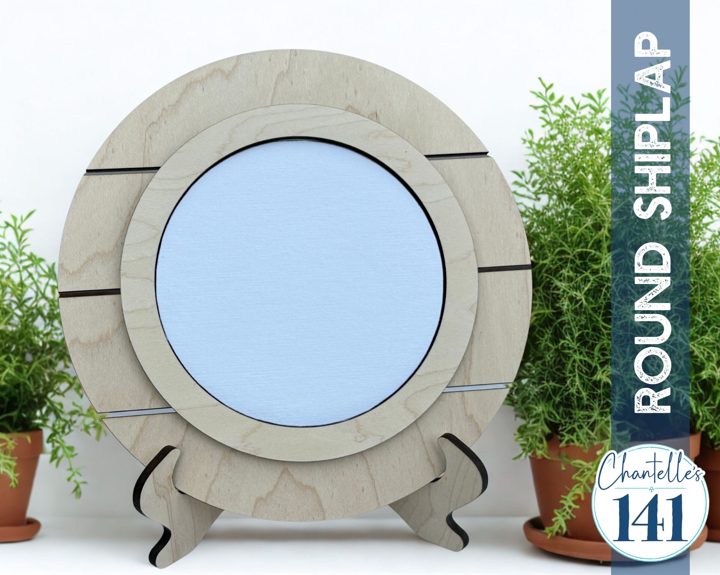 Round Shiplap 3.5" - Unfinished Wood Display Frame
